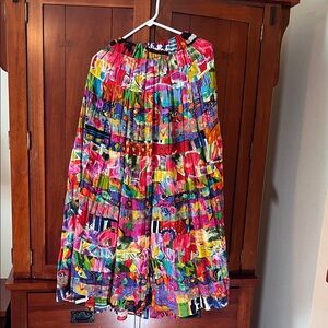 Vibrant Multicolor Flared Skirt